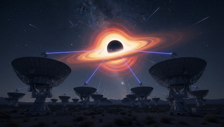 Радиотелескопы переходят с электроники на лазеры: лазерные частотные гребёнки позволят получать более чёткие изображения чёрных дыр